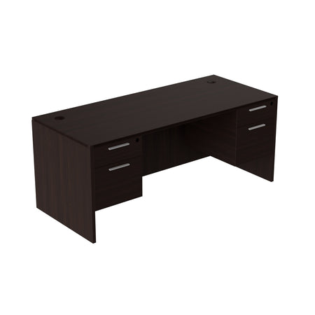 Carmel Credenza Suspended Pedestal Desk | 24"x71"