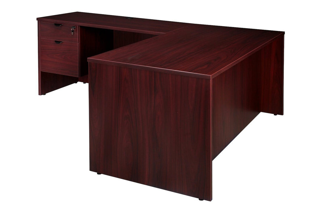 Carmel L-Shaped Office Desk with Suspended Pedestals | 30"x66"