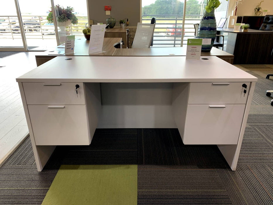 Carmel | 30"x60" Desk w/ Suspended Pedestals Freedman's Office Furniture