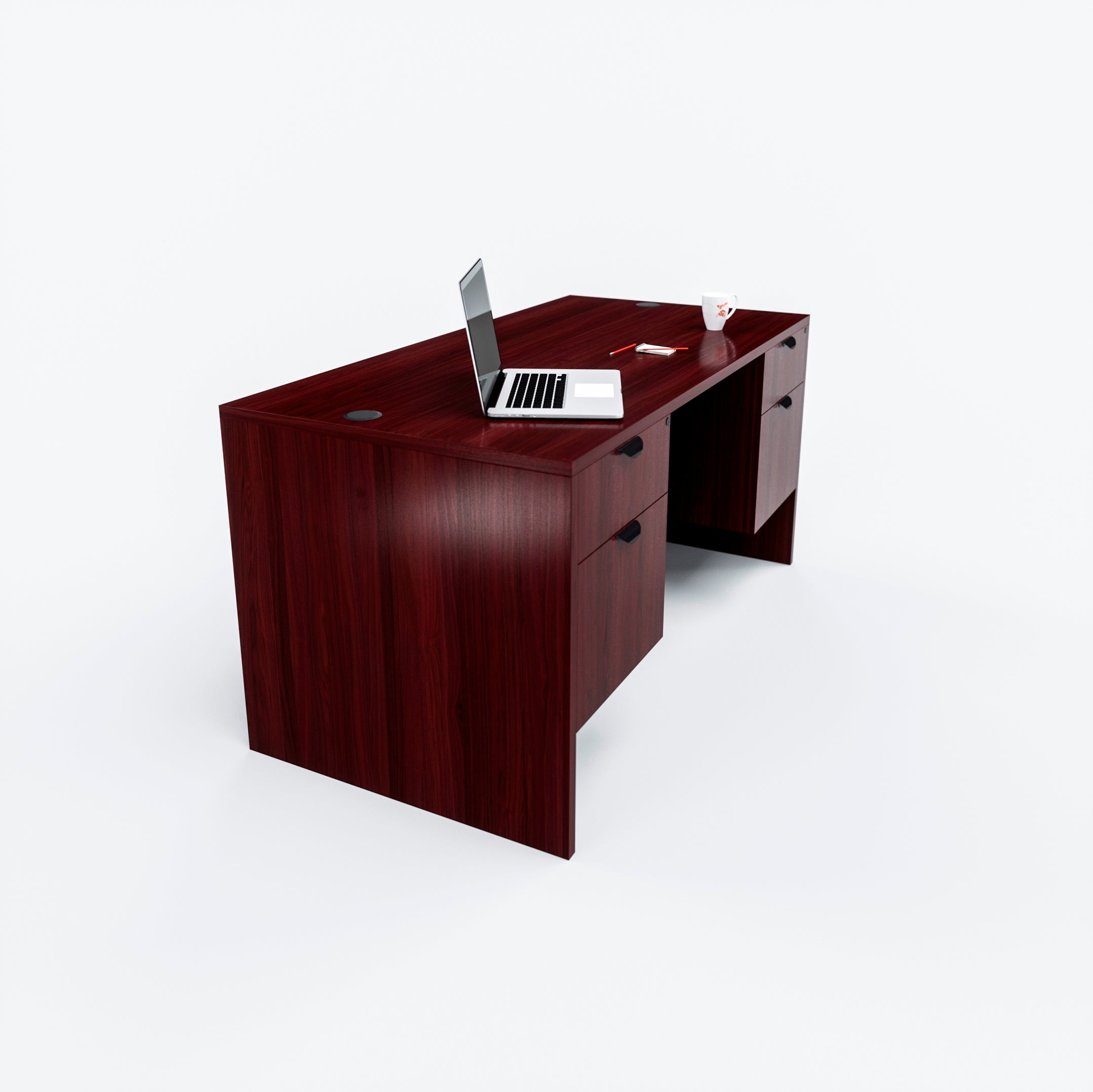 Double pedestal office deals desk