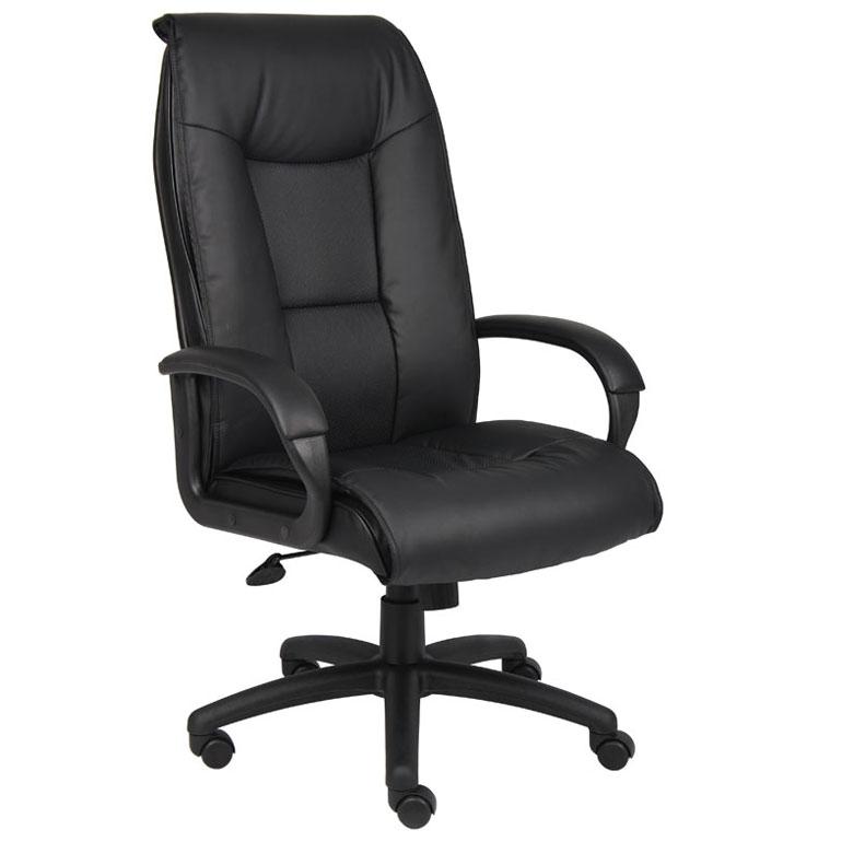 Padded leather online office chair